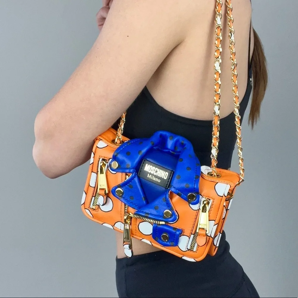 Moschino Couture Biker Bag. Polka dot. - Picture 12 of 17